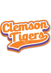Clemson Tigers 3.5in Varsity Script Rugged Stickers - Orange