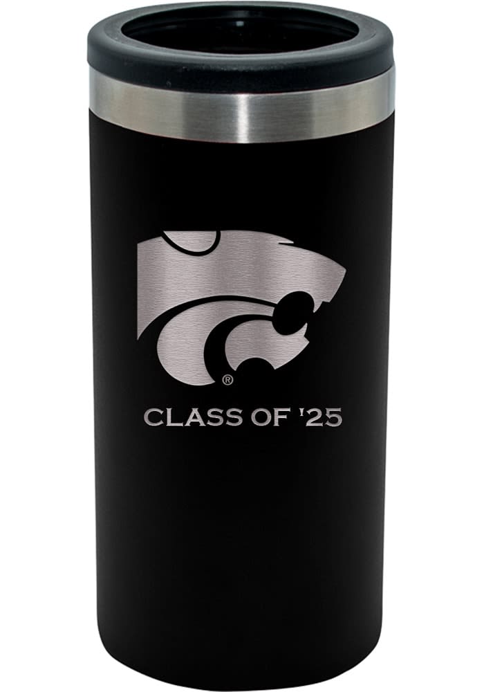 K-State Wildcats BLACK Class of 2025 12oz Slim Stainless