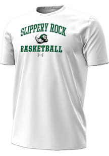 Under Armour Slippery Rock White Basketball Performance Short Sleeve T Shirt