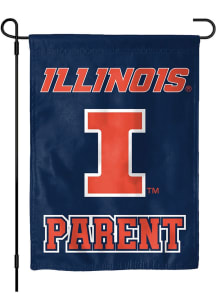 Navy Blue Illinois Fighting Illini Parent Garden Flag