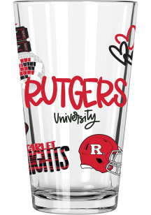 Rutgers Scarlet Knights 16oz Pint Glass - Red