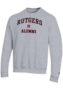Champion Rutgers Scarlet Knights Mens Grey Alumni Powerblend Long Sleeve Crew Sweatshirt