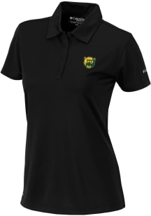 Columbia Baylor Bears Womens Black Heat Seal Birdie Short Sleeve Polo Shirt