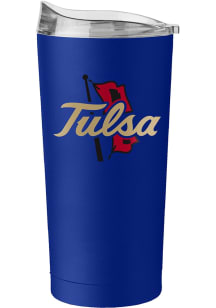 Blue Tulsa Golden Hurricane 20 oz Flipside Powder Coat Alternate Stainless Steel Tumbler