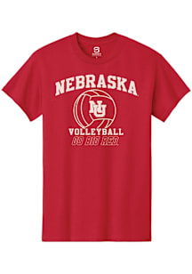 Summit Sportswear Nebraska Cornhuskers Red Arch Volleyball Wordmark Short Sleeve T Shirt