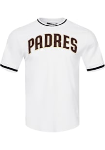 Pro Standard San Diego Padres White Classic Chenille Short Sleeve Fashion T Shirt