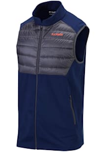 Columbia Illinois Fighting Illini Mens Navy Blue Heat Seal In The Element Sleeveless Jacket