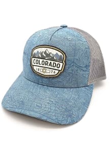 Colorado Contour Patch Trucker Adjustable Hat - Blue