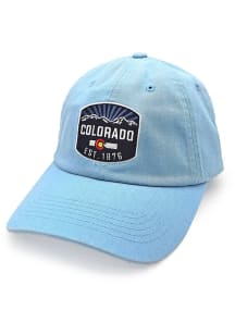 Colorado 1876 Patch Washed Unstructured Adjustable Hat - Light Blue