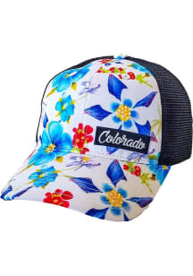 Colorado White Native Floral Meshback Womens Adjustable Hat