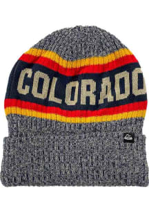 Colorado Navy Blue Summit Cuff Beanie Mens Knit Hat