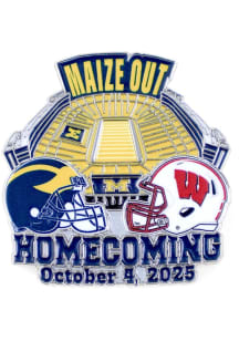 Michigan Wolverines Souvenir 2025 vs Wisconsin Game Day Pin - Navy Blue