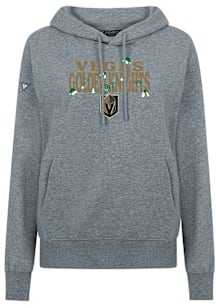 Levelwear Vegas Golden Knights Womens Grey Adorn Festive Hooded Sweatshirt
