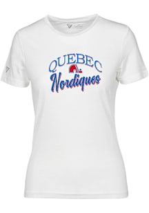 Levelwear Quebec Nordiques Womens White Maddox Origins Short Sleeve T-Shirt
