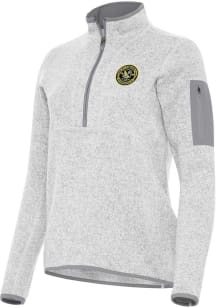 Antigua Pittsburgh Riverhounds SC Womens Grey Fortune Qtr Zip