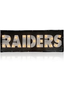 Las Vegas Raiders Lighted Recycled Metal Street Sign Marquee Sign