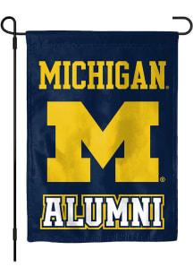 Blue Michigan Wolverines Alumni Garden Flag