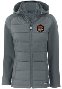 Cutter and Buck Houston Dynamo Womens Graphite Evoke Hood Heavy Weight Jacket