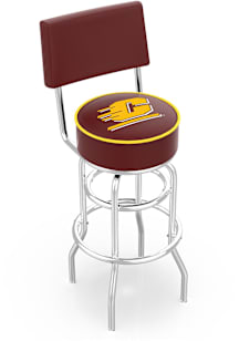 Central Michigan Chippewas Double-Ring Swivel with Back Pub Stool - Black