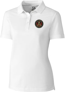 Cutter and Buck Atlanta United FC Womens White Advantage Short Sleeve Polo Shirt