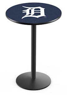 Detroit Tigers Black Round Base Pub Table