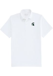 Vineyard Vines Michigan State Spartans Mens White Sankaty Short Sleeve Fashion Polo