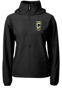 Cutter and Buck Columbus Crew Womens Black Charter Eco Long Sleeve Pullover