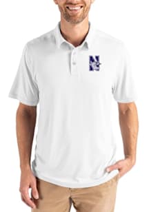 Cutter and Buck Northwestern Wildcats Mens White Coastline Eco Short Sleeve Polo