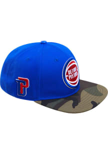 Pro Standard Detroit Pistons Blue Camo Visor Mens Snapback Hat