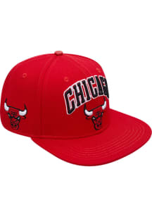 Pro Standard Chicago Bulls Red Stacked Logo Mens Snapback Hat