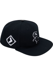 Pro Standard Chicago White Sox Black Club Logo Mens Snapback Hat