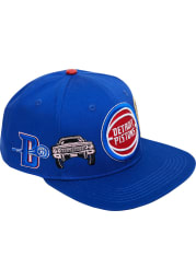 Detroit Pistons Blue Double Front Mens Snapback Hat