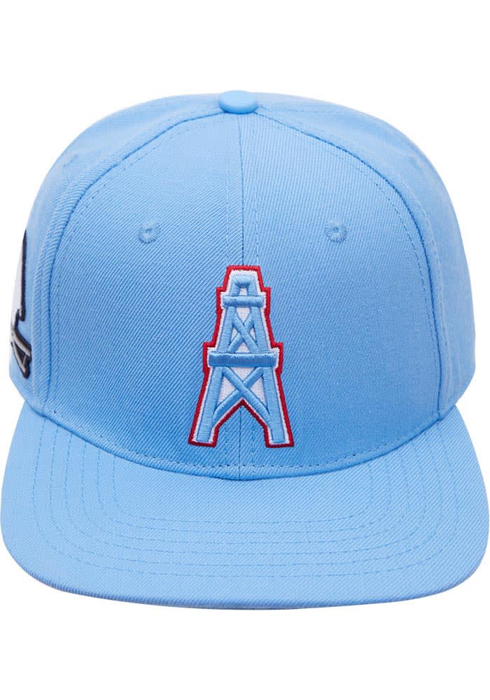 Houston Oilers Pro Standard Logo II Snapback Hat - Light Blue