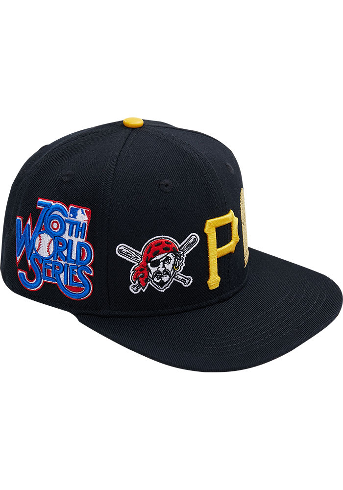 Pro Standard Pittsburgh Pirates Black Double Front Mens Snapback Hat