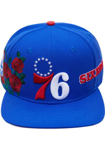 Pro Standard Philadelphia 76ers Blue Roses Mens Snapback Hat