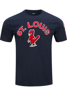 Pro Standard St Louis Cardinals Navy Blue Bristle Short Sleeve Fashion T Shirt