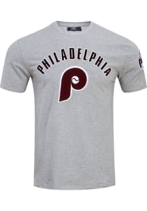 Pro Standard Philadelphia Phillies Grey Bristle Short Sleeve Fashion T Shirt