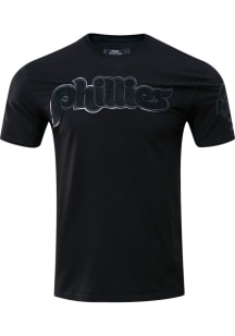 Pro Standard Philadelphia Phillies Black Triple Black Short Sleeve Fashion T Shirt