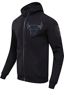 Pro Standard Chicago Bulls Mens Black Triple Black Long Sleeve Zip Fashion