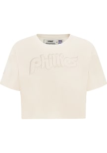 Pro Standard Philadelphia Phillies Womens Tan Neutrals Short Sleeve T-Shirt
