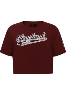 Pro Standard Cleveland Cavaliers Womens Maroon Script Tail Short Sleeve T-Shirt