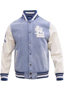 Pro Standard St Louis Cardinals Mens Blue Varsity Blues Medium Weight Jacket
