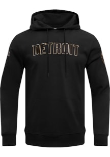 Pro Standard Detroit Pistons Mens Black Black and Gold Fashion Hood