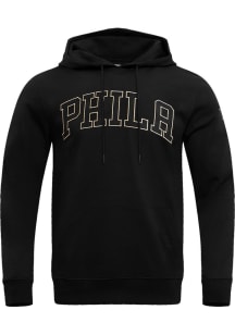 Pro Standard Philadelphia 76ers Mens Black Black and Gold Fashion Hood