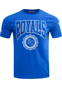 Pro Standard Kansas City Royals Blue Crest Emblem Short Sleeve Fashion T Shirt