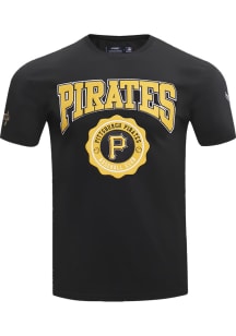Pro Standard Pittsburgh Pirates Black Crest Emblem Short Sleeve Fashion T Shirt