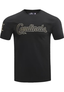 Pro Standard St Louis Cardinals Black Black and Gold Short Sleeve Fashion T Shirt