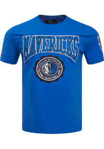 Pro Standard Dallas Mavericks Blue Crest Emblem Short Sleeve Fashion T Shirt