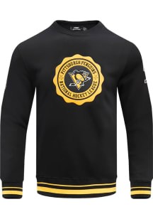 Pro Standard Pittsburgh Penguins Mens Black Team Crest Long Sleeve Fashion Sweatshirt