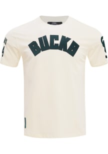 Giannis Antetokounmpo Milwaukee Bucks Oatmeal Triple Tonal Vert Stack Short Sleeve Player T Shirt